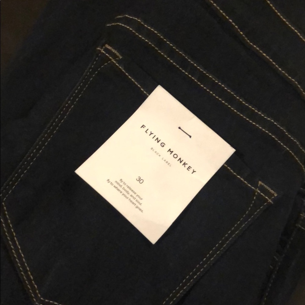 Blue denim jeans